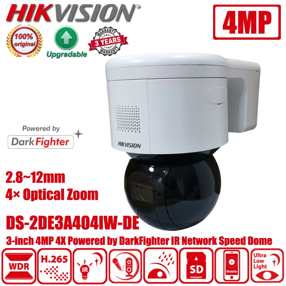 Оригинальный Hikvision DS-2DE3A404IW-DE 3-дюймовый 4MP POE H.265 4X питание от DarkFighter IR скоростная купольная камера видеонаблюдения PTZ
Оригинальный Hikvision DS-2DE3A404IW-DE 3-дюймовый 4MP POE H.265 4X питание от DarkFighter IR скоростная купольная камера видеонаблюдения PTZ