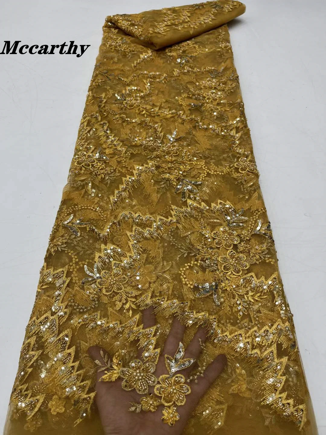 Mccarthy Elegant African Embroidery Beaded Lace Fabric Nigerian Luxury Sequins Lace Fabric For Wedding Party CD-88325N
Mccarthy Elegant African Embroidery Beaded Lace Fabric Nigerian Luxury Sequins Lace Fabric For Wedding Party CD-88325N
