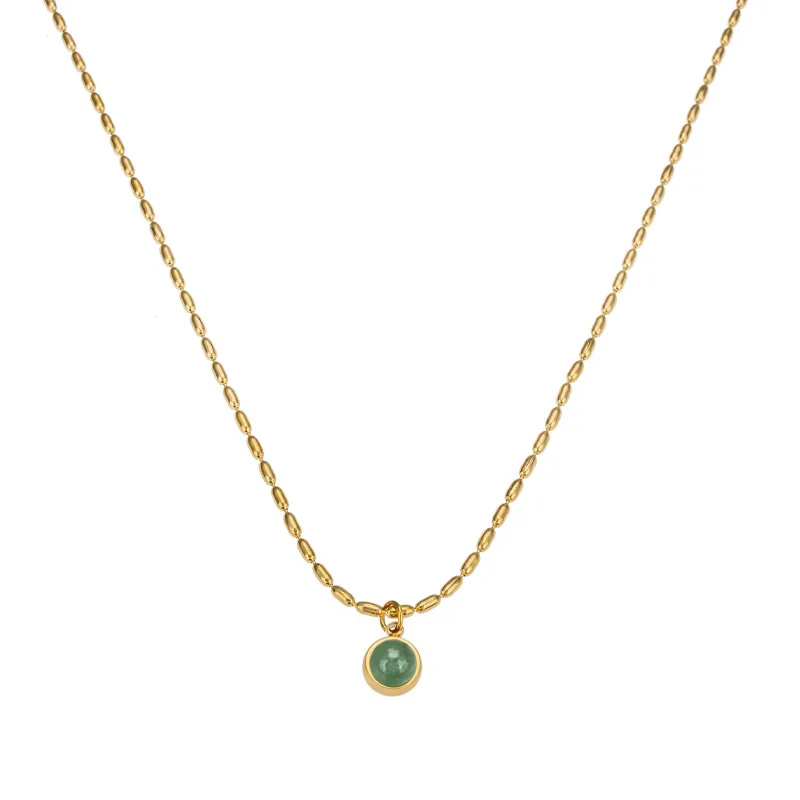 Korean Necklace for Women Natural Stone Pendant Temperament Versatile Light Luxury Sweater Chain Titanium Steel Necklace Jewelry
Korean Necklace for Women Natural Stone Pendant Temperament Versatile Light Luxury Sweater Chain Titanium Steel Necklace Jewelry