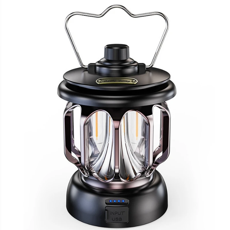 LED Camping Light Portable Retro Lantern USB Rechargeable Waterproof Outdoor Lamp Black
LED Camping Light Portable Retro Lantern USB Rechargeable Waterproof Outdoor Lamp Black