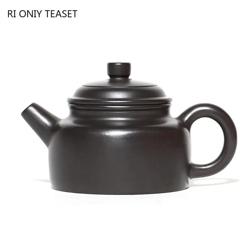 

90ml Yixing Small Capacity Purple Clay Teapots Famous Artists Handmade Tea Pot Raw Ore Black Mud Kettle Chinese Zisha Tea Set