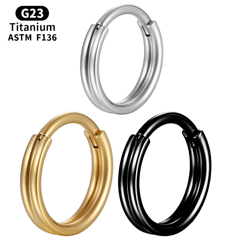 Titanium Piercing Septum Nasal Ring Clicker Tragus G23 Cartilage Gold Hoop Ear Clips Helix Charming Earrings Sexy Body Jewelry
Titanium Piercing Septum Nasal Ring Clicker Tragus G23 Cartilage Gold Hoop Ear Clips Helix Charming Earrings Sexy Body Jewelry