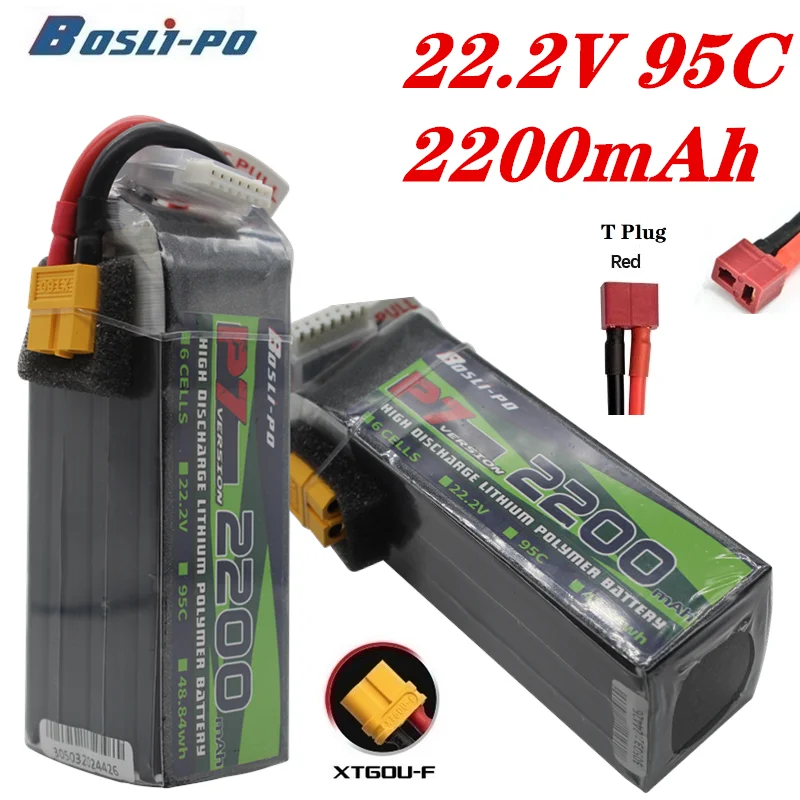 95C 22.2V 2200mAh 6S Rechargeable Battery With XT60/T Plug For RC Helicopter Quadcopter FPV Racing Drone Parts LiPo Battery
95C 22.2V 2200mAh 6S Rechargeable Battery With XT60/T Plug For RC Helicopter Quadcopter FPV Racing Drone Parts LiPo Battery