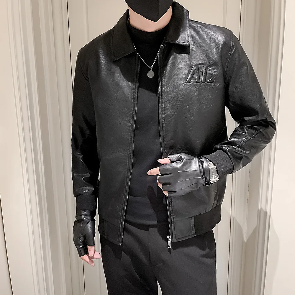 Autumn Winter Leather Jackets Men Turn Down Collar Motorcycle Bike Jacket Fashion Streetwear Slim Fit Casual Social Coat
Autumn Winter Leather Jackets Men Turn Down Collar Motorcycle Bike Jacket Fashion Streetwear Slim Fit Casual Social Coat