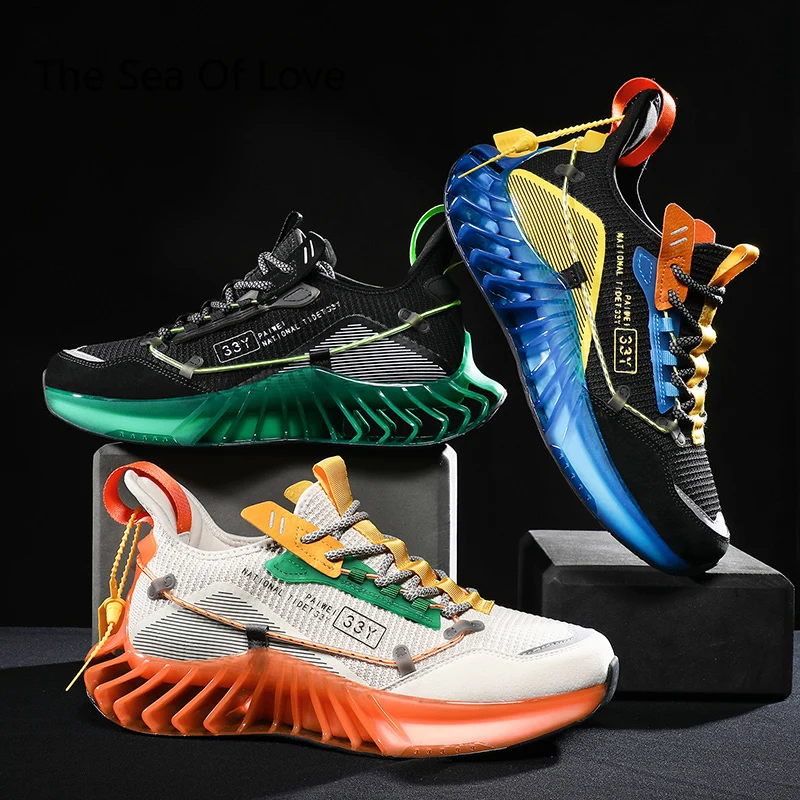 Spring Men Shoes Brand Designer Blade Sneakers Breathable Mesh Mens Shoes Fluorescence Training Sport Shoes Outdoor Running Shoe
Spring Men Shoes Brand Designer Blade Sneakers Breathable Mesh Mens Shoes Fluorescence Training Sport Shoes Outdoor Running Shoe