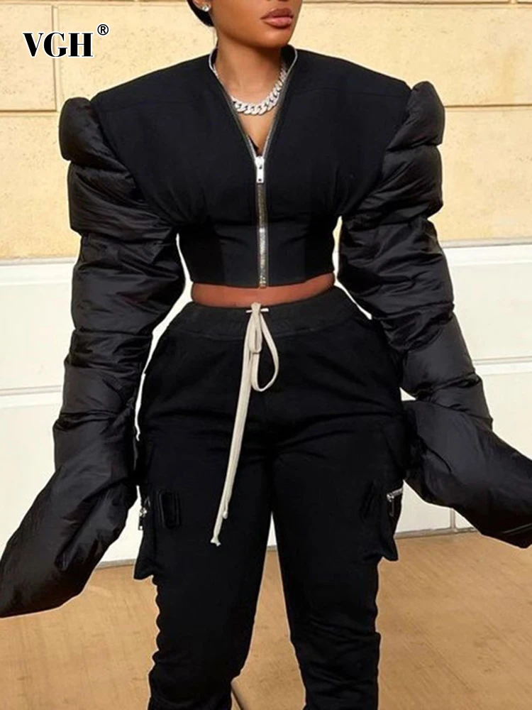 VGH Streetwear Puffer Jacket For Women V Neck Long Sleeve Patchwork Colorblock Thick Down Jackets Female Winter 2022 Fashion New
VGH Streetwear Puffer Jacket For Women V Neck Long Sleeve Patchwork Colorblock Thick Down Jackets Female Winter 2022 Fashion New