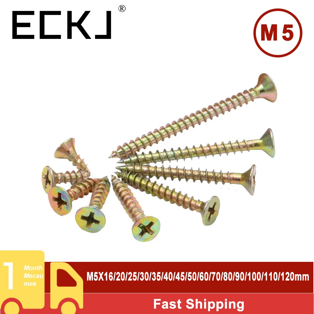 ECKJ M5Phillips Drive Flat Head Drywall Screws Cross Recessed Self-tapping Thread Countersunk Brass Wood Fiberboard Hinge 
ECKJ M5Phillips Drive Flat Head Drywall Screws Cross Recessed Self-tapping Thread Countersunk Brass Wood Fiberboard Hinge
