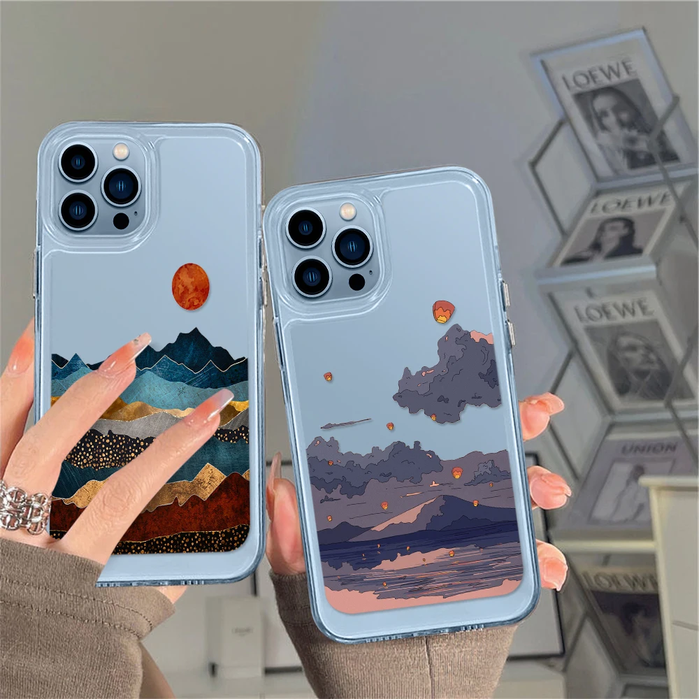 Sunset Sunrise Scenery Clear Phone Case for iPhone 14 13 12 11 Pro Max Mini XS XR X Back Cover for iPhone14promax Capa Fundas
Sunset Sunrise Scenery Clear Phone Case for iPhone 14 13 12 11 Pro Max Mini XS XR X Back Cover for iPhone14promax Capa Fundas