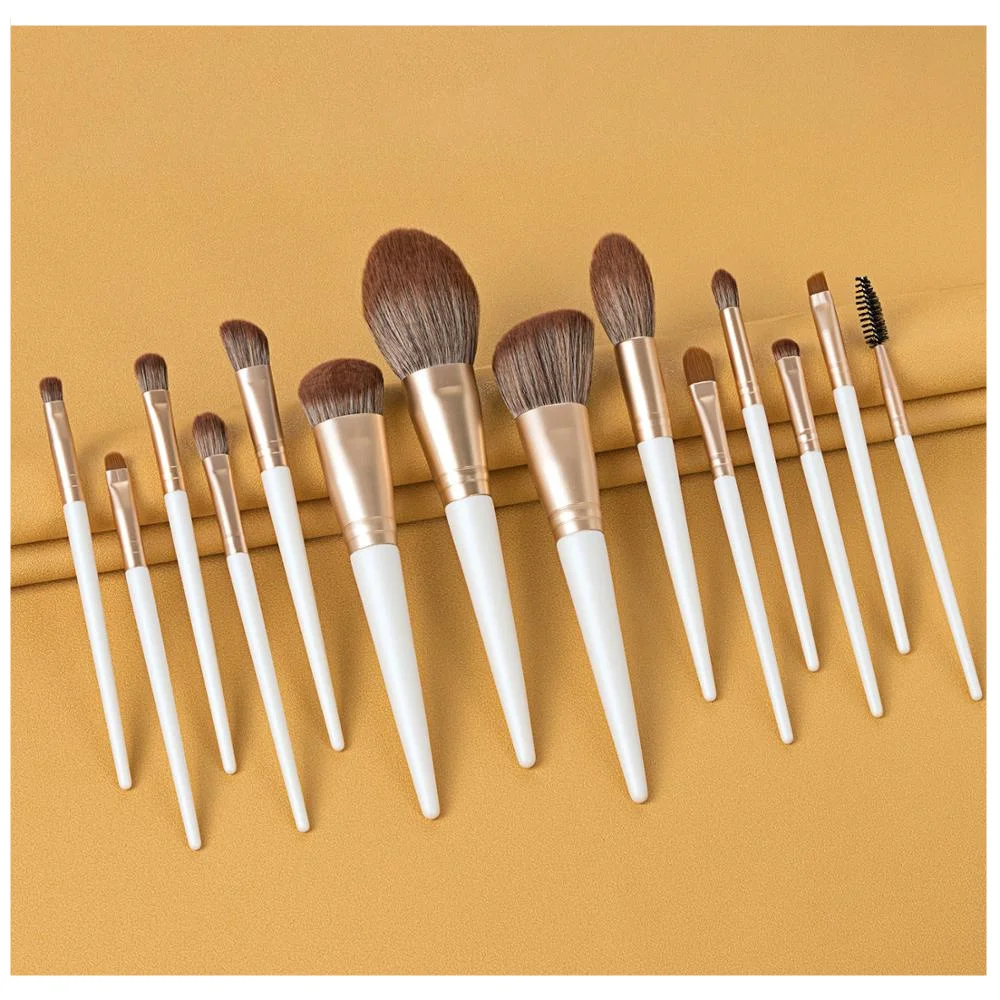 

14Pcs Makeup Brush Set Cosmetics Blending Brushes Foundation Powder Highlight Blush Eyeshadow Eyebrow Eyelash Lips Make Up Brush