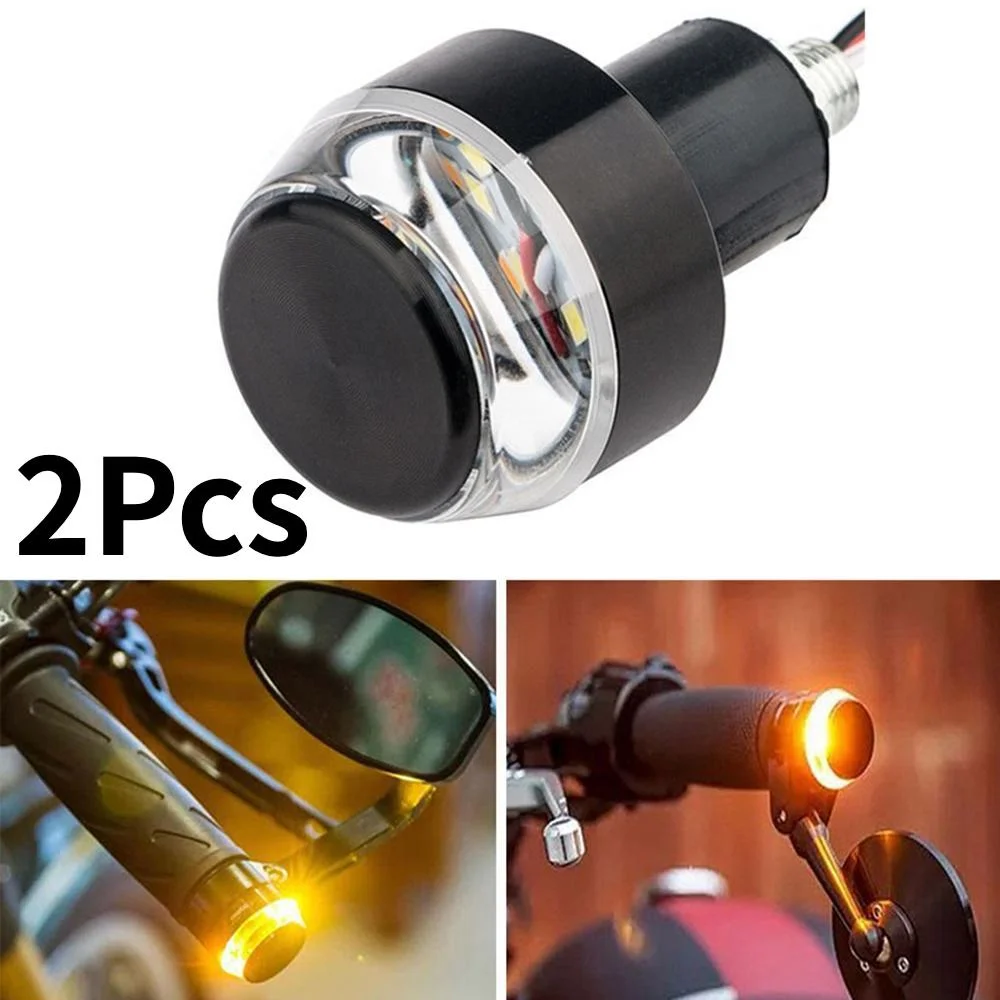 2Pcs Universal Motorcycle LED Turn Signal Light 12V Handlebar End Motorbike Handle Bar Grip Side Lamp Amber Flasher
2Pcs Universal Motorcycle LED Turn Signal Light 12V Handlebar End Motorbike Handle Bar Grip Side Lamp Amber Flasher