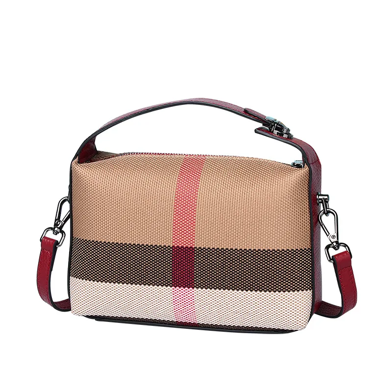 Luxury Color Contrast Canvas Handbag Elegant Lock Top Handle Pillow Bag Small Tote Bag Women Genuine Leather Casual Shoulder Bag
Luxury Color Contrast Canvas Handbag Elegant Lock Top Handle Pillow Bag Small Tote Bag Women Genuine Leather Casual Shoulder Bag