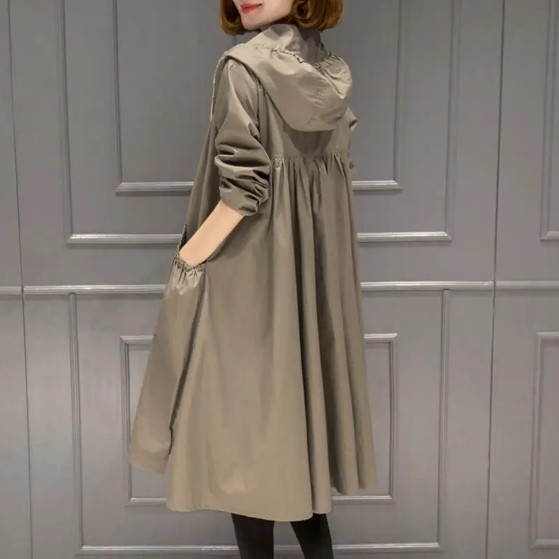New Long Coat Thin Trench Coat Women 2022 New Spring Autumn Large Size Loose Hooded Female Windbreaker Casual Outerwear
New Long Coat Thin Trench Coat Women 2022 New Spring Autumn Large Size Loose Hooded Female Windbreaker Casual Outerwear