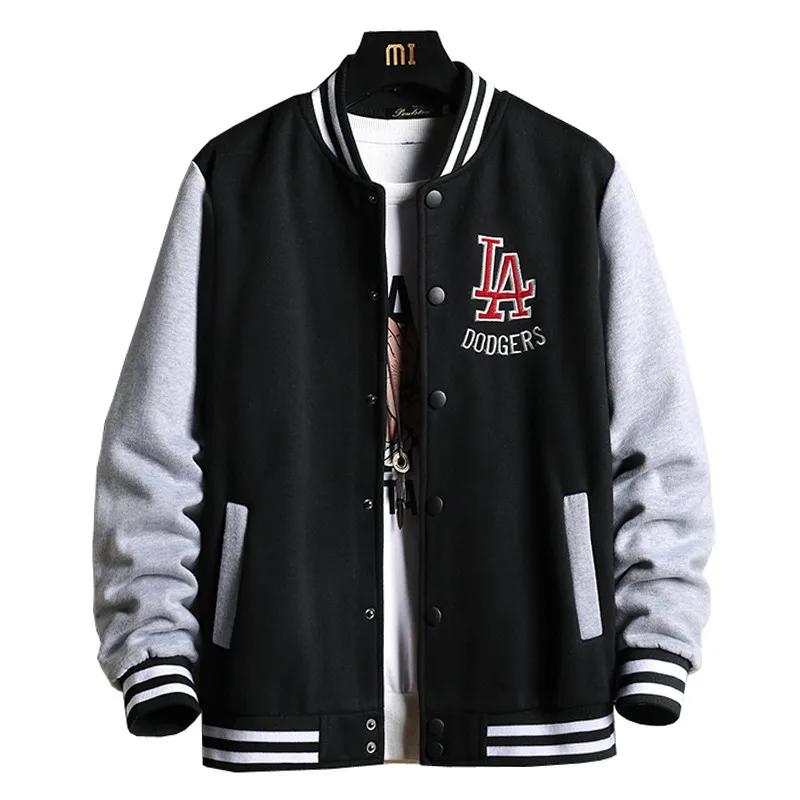 2022 New Arrival Baseball Jackets Men's Casual Loose top Fashion Men's Coat Rib Sleeve Cotton Embroidery Logo Bomber Jacket
2022 New Arrival Baseball Jackets Men's Casual Loose top Fashion Men's Coat Rib Sleeve Cotton Embroidery Logo Bomber Jacket