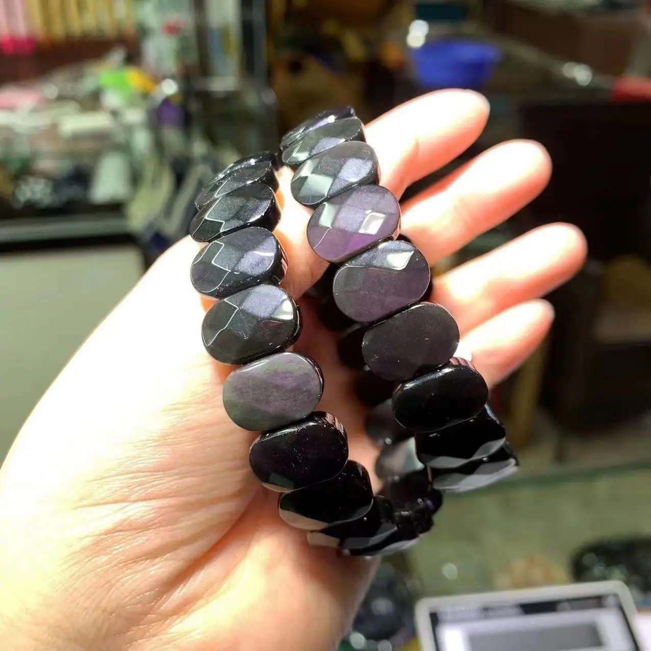 AAA Grade Rainbow Obsidian Stone Bracelet Natural Gemstone Jewelry Bangle for Woman for Gift Wholesale !
AAA Grade Rainbow Obsidian Stone Bracelet Natural Gemstone Jewelry Bangle for Woman for Gift Wholesale !