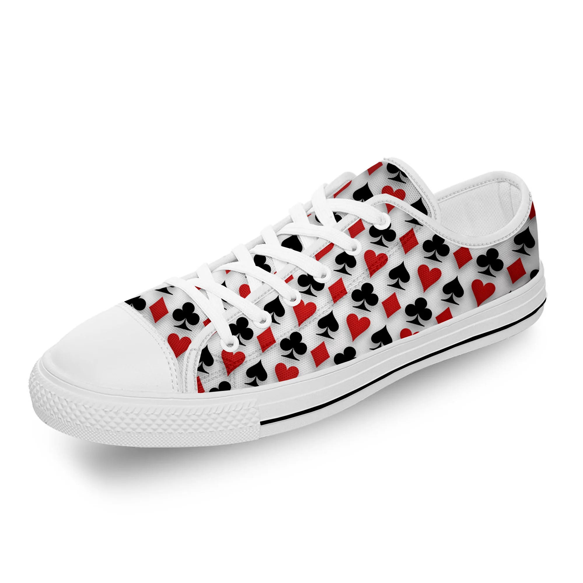 Playing Card Poker Popular Cool White Cloth Fashion 3D Print Low Top Canvas Shoes Men Women Lightweight Breathable Sneakers
Playing Card Poker Popular Cool White Cloth Fashion 3D Print Low Top Canvas Shoes Men Women Lightweight Breathable Sneakers