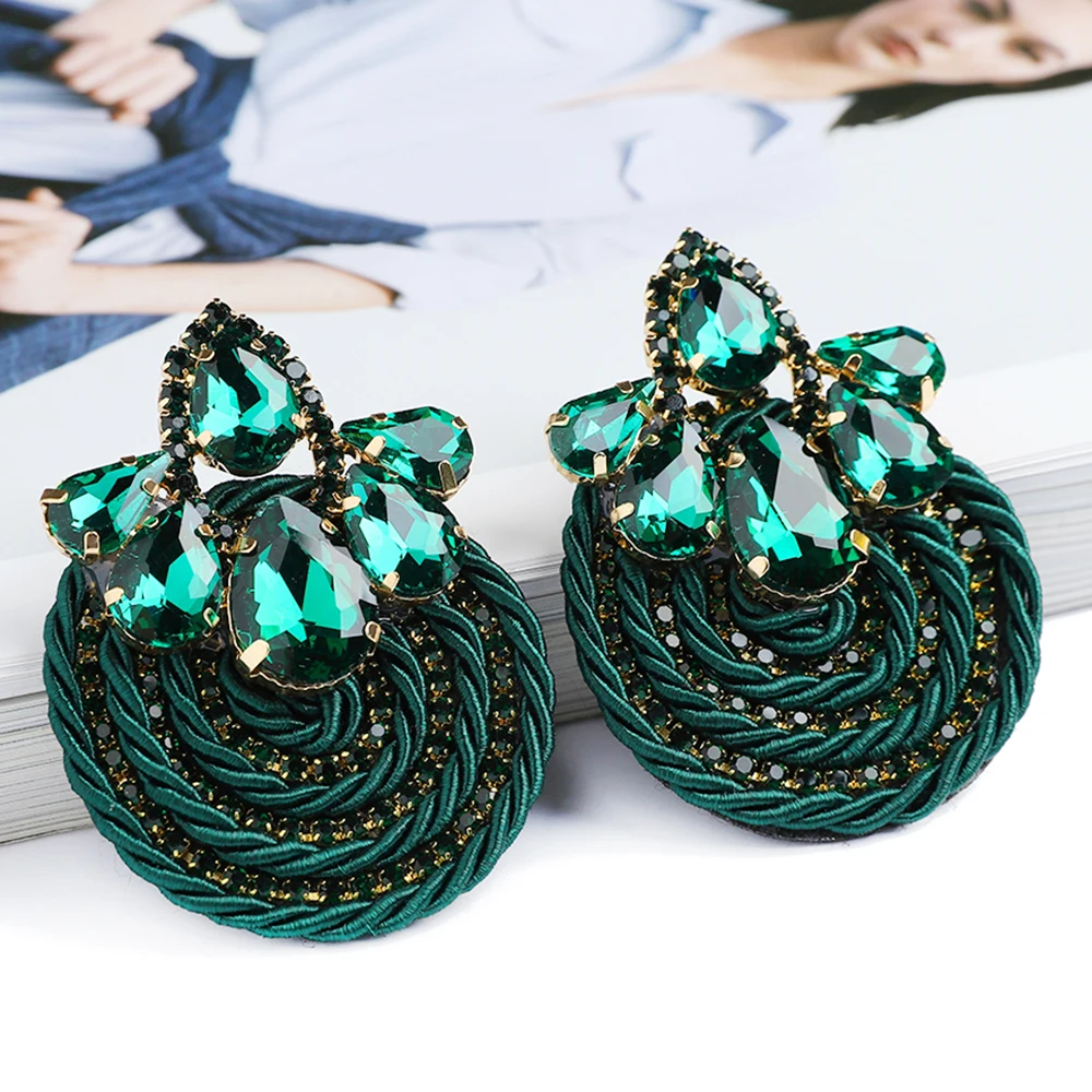 Vintage Ethnic Handmade Round Big Dangle Earrings Luxury Unique Design Charm Crystal Pendientes Party Jewelry Ear Accessories
Vintage Ethnic Handmade Round Big Dangle Earrings Luxury Unique Design Charm Crystal Pendientes Party Jewelry Ear Accessories