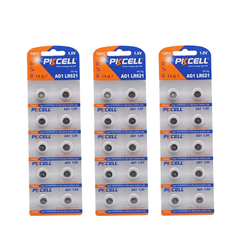 30Pcs AG1 Alkaline Button Battery LR60 164 621 Coin Cell For Watches Toys Electric Devices PKCELL
30Pcs AG1 Alkaline Button Battery LR60 164 621 Coin Cell For Watches Toys Electric Devices PKCELL