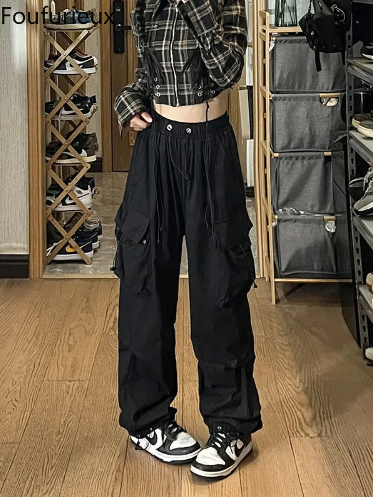Foufurieux Cargo Pants Women Fashion Trousers 2022 Autumn Overalls Baggy Adjustable Drawing Stretch Wide Leg Pants Oversized Y2k
Foufurieux Cargo Pants Women Fashion Trousers 2022 Autumn Overalls Baggy Adjustable Drawing Stretch Wide Leg Pants Oversized Y2k
