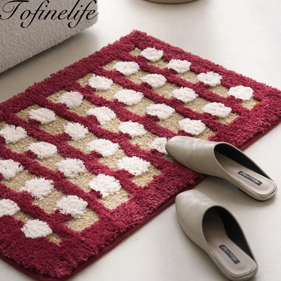 High quality Plaid Tufted Rugs for Bedroom Korean Style Checkered Non Slip Washroom Floor Mat Simple Bedside Carpets Home Decor
High quality Plaid Tufted Rugs for Bedroom Korean Style Checkered Non Slip Washroom Floor Mat Simple Bedside Carpets Home Decor