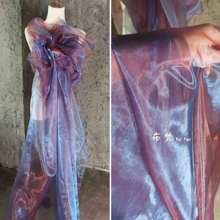 Purple Gradient Laser Water Organza Designer Fabric Clothing Dress Magic Color Flash Creative Fabric Chiffon Fabric
Purple Gradient Laser Water Organza Designer Fabric Clothing Dress Magic Color Flash Creative Fabric Chiffon Fabric