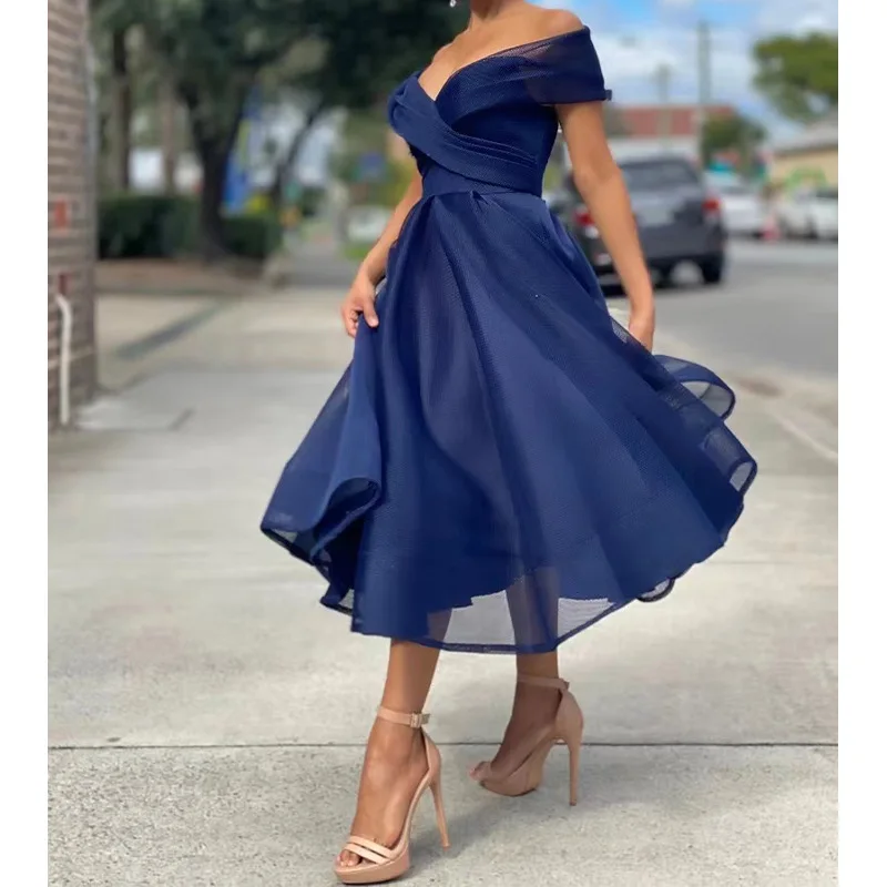 Women Raglan Sleeve Solid Color Dress Long A Line Loose Mesh Evening Party Strapless Dress Sexy Fashion
Women Raglan Sleeve Solid Color Dress Long A Line Loose Mesh Evening Party Strapless Dress Sexy Fashion