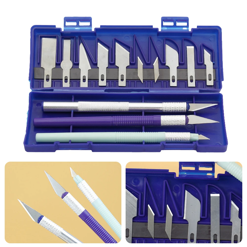 13Pcs DIY Art Carving Cutter Kinfe With Box HCS Blade Paper Sticker Cutter Wood Carving Engraving Craft Sewing Cutting Tool
13Pcs DIY Art Carving Cutter Kinfe With Box HCS Blade Paper Sticker Cutter Wood Carving Engraving Craft Sewing Cutting Tool