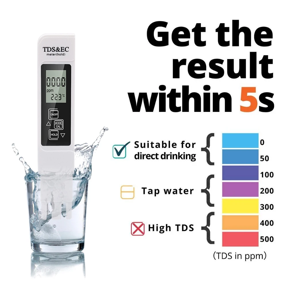 3 In 1 PH Meter Water Quality Tester TDS EC Temperature Meter Digital LCD Water Testing Pen for Aquariums TEMP PPM Tester
3 In 1 PH Meter Water Quality Tester TDS EC Temperature Meter Digital LCD Water Testing Pen for Aquariums TEMP PPM Tester