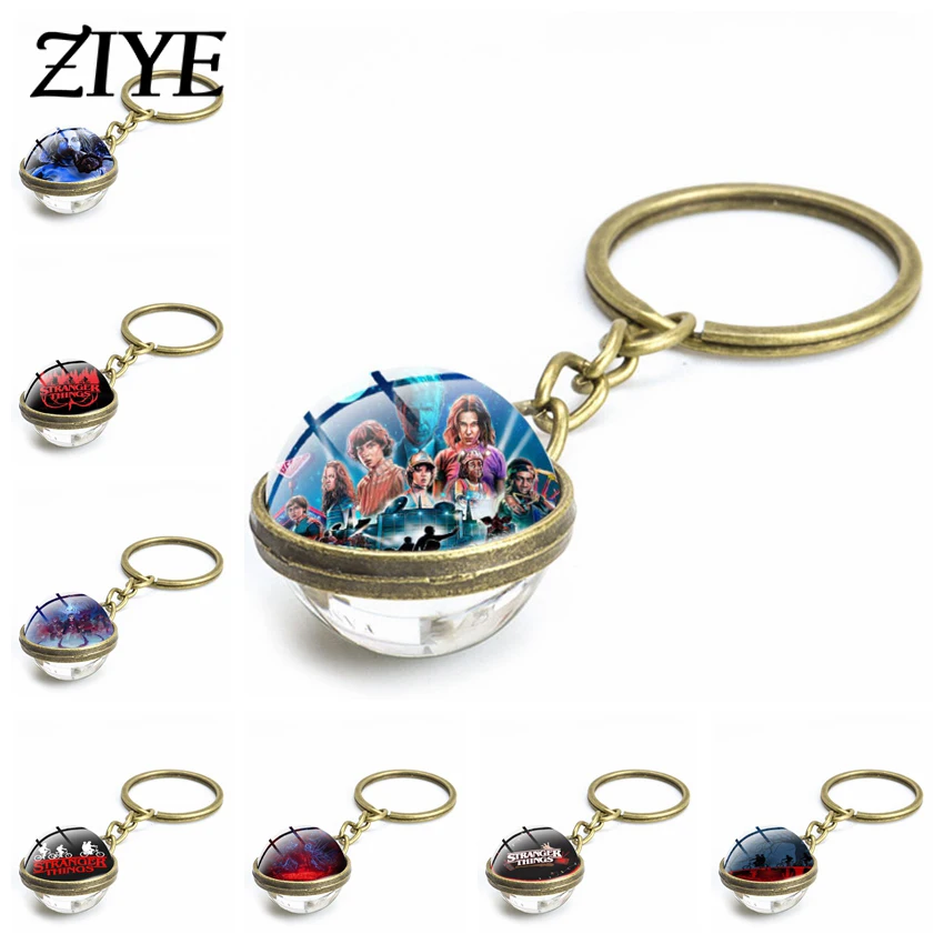 Hot American TV Series Keychains Joyce Byers Mike Wheeler Pendants Metals Double Sided Glass Ball Keyrings Hellfire Club Jewelry
Hot American TV Series Keychains Joyce Byers Mike Wheeler Pendants Metals Double Sided Glass Ball Keyrings Hellfire Club Jewelry
