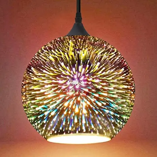 Modern 3D Colourfull Glass Pendant Light 11.8 inch Fireworks Style Hanging Lamp Creative Lighting Fixture for Island Kitchen Di
Modern 3D Colourfull Glass Pendant Light 11.8 inch Fireworks Style Hanging Lamp Creative Lighting Fixture for Island Kitchen Di