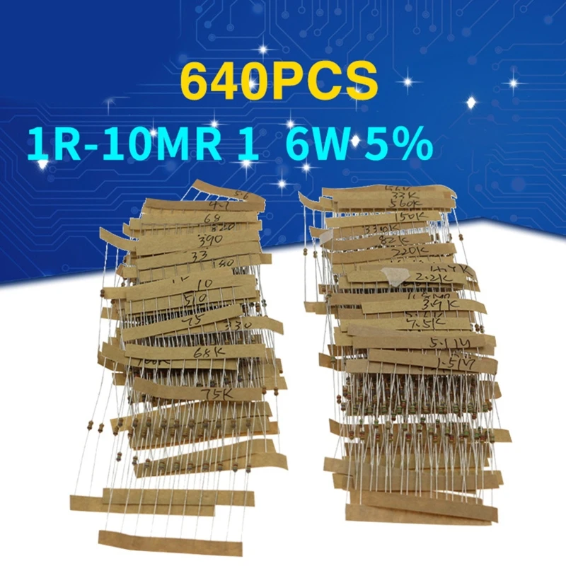 1/6W Carbon Film Resistors Assortment Resistor Kit with Use Conveniently Plastic Storage Box Easy to Distinguish
1/6W Carbon Film Resistors Assortment Resistor Kit with Use Conveniently Plastic Storage Box Easy to Distinguish