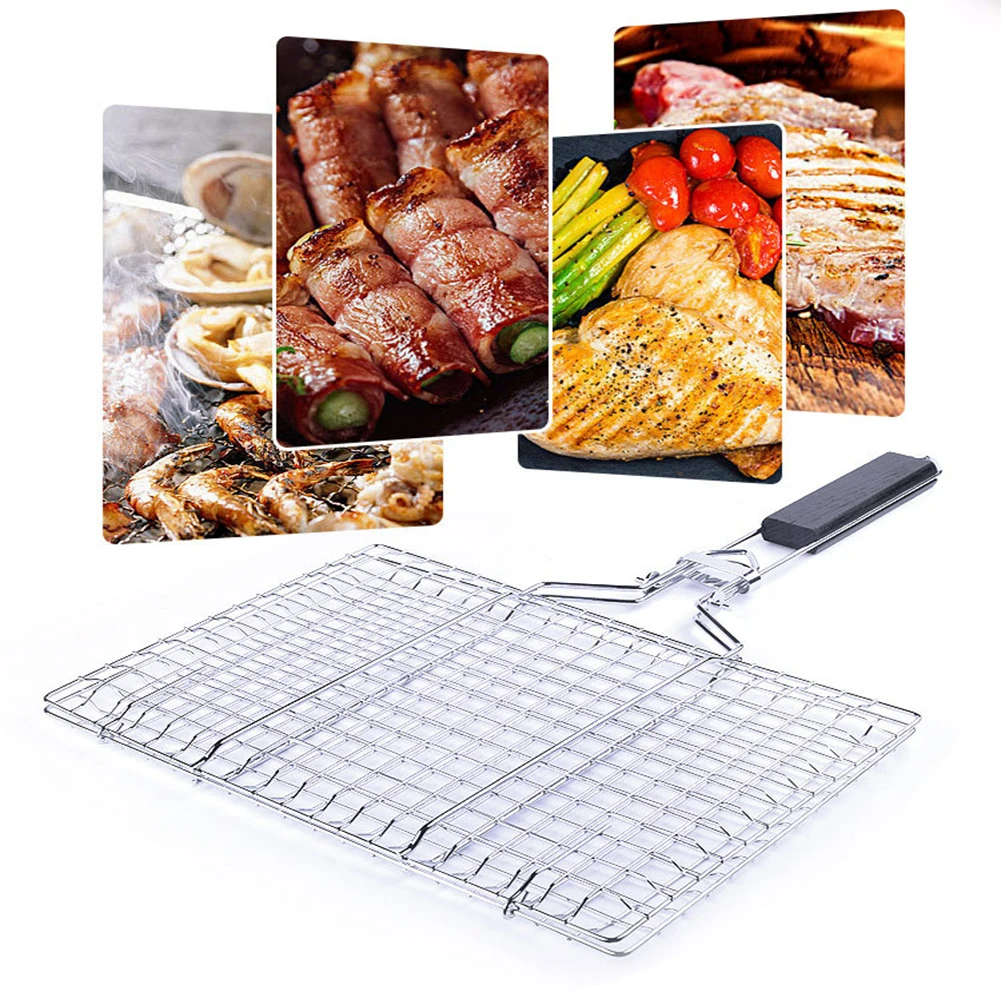 Foldable BBQ Grilling Basket Stainless Steel Nonstick Barbecue Grill Basket Tools Grill Mesh for Fish Steak Vegetable Holder
Foldable BBQ Grilling Basket Stainless Steel Nonstick Barbecue Grill Basket Tools Grill Mesh for Fish Steak Vegetable Holder