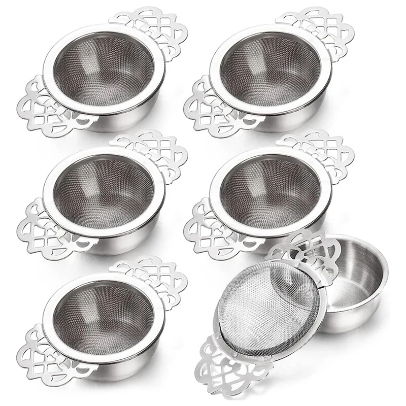 SEWS-6Pack ситечки для чая с капельницей, чайные фильтры 2,5 дюйма для листового чая, ситечко для чая из нержавеющей стали с ручкой
SEWS-6Pack ситечки для чая с капельницей, чайные фильтры 2,5 дюйма для листового чая, ситечко для чая из нержавеющей стали с ручкой