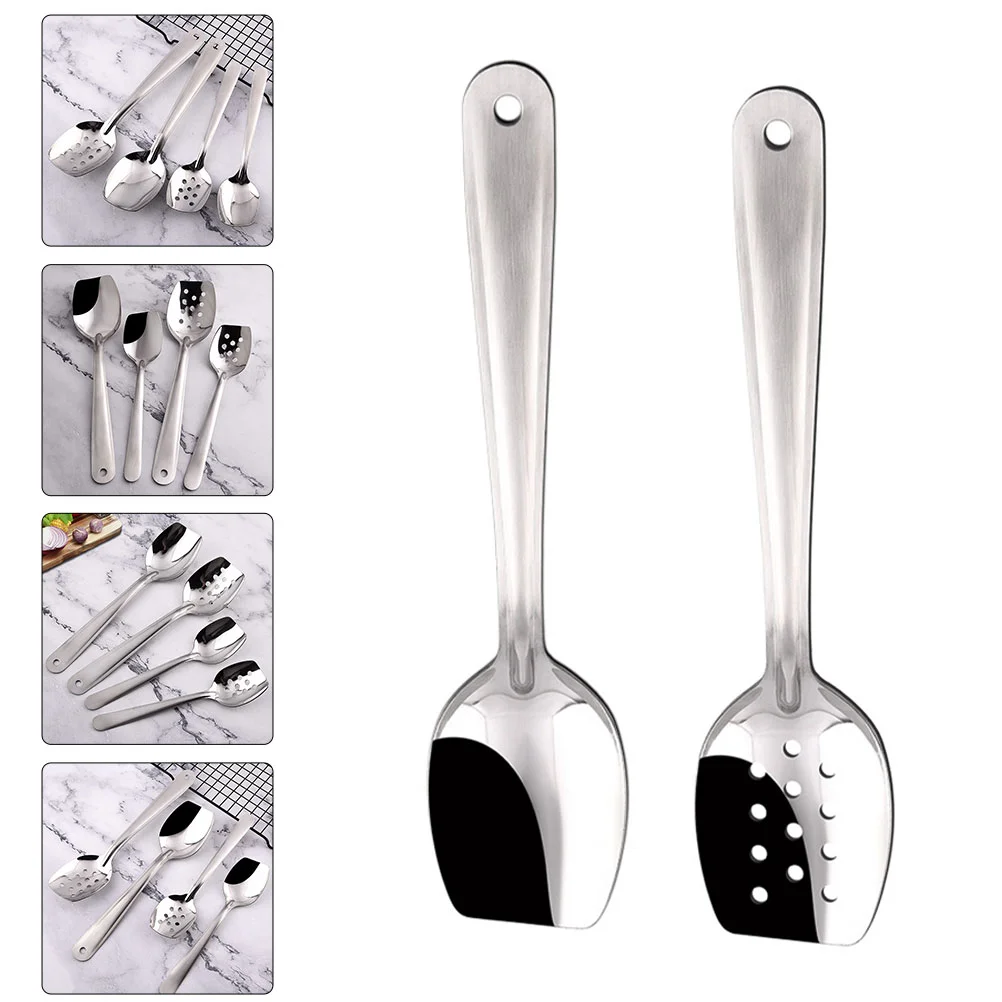 

Spoon Slotted Spoons Serving Kitchen Cooking Strainer Colander Ladle Mixing Metal Buffet Utensils Steel Stainless Soup Skimmer