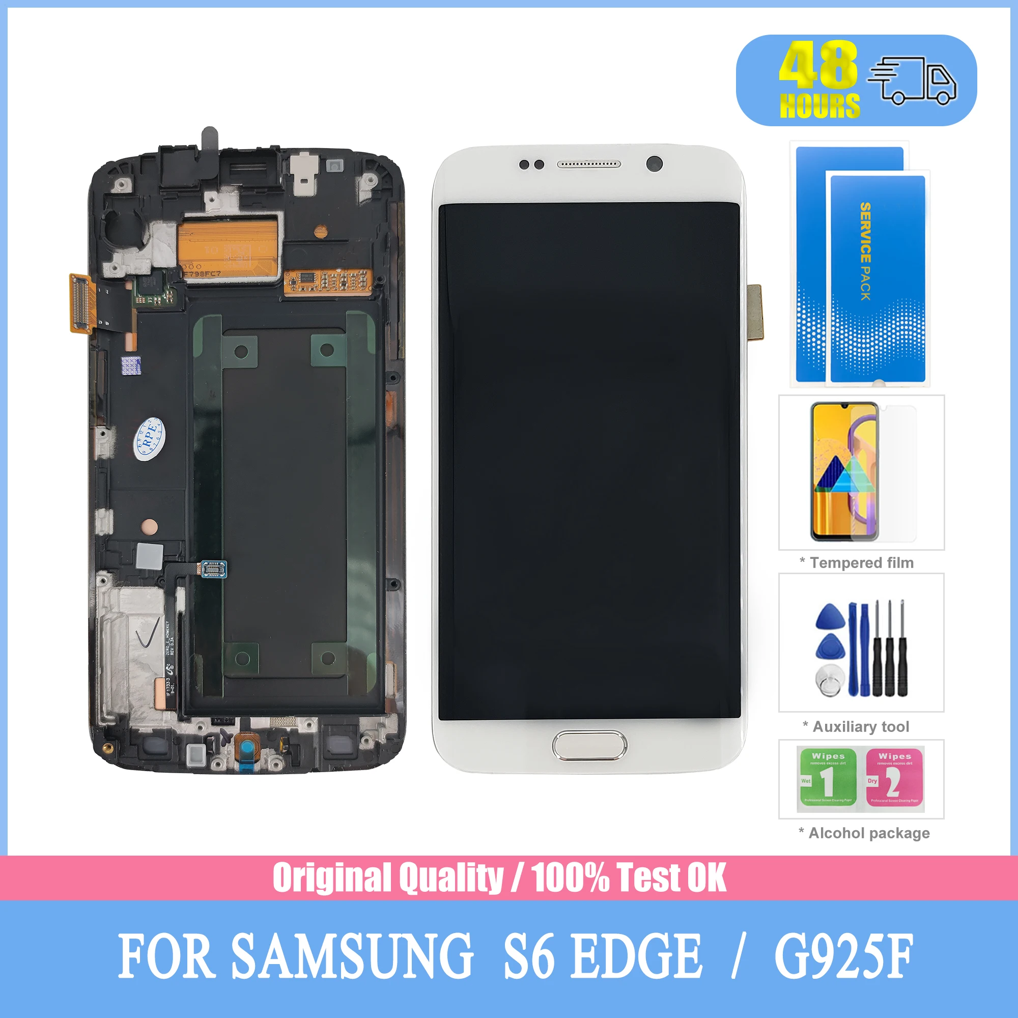 ЖК-дисплей AMOLED 5,1 дюйма с живой тенью для SAMSUNG Galaxy S6 edge G925 G925F, сенсорный экран с цифровым преобразователем + пакет услуг
ЖК-дисплей AMOLED 5,1 дюйма с живой тенью для SAMSUNG Galaxy S6 edge G925 G925F, сенсорный экран с цифровым преобразователем + пакет услуг