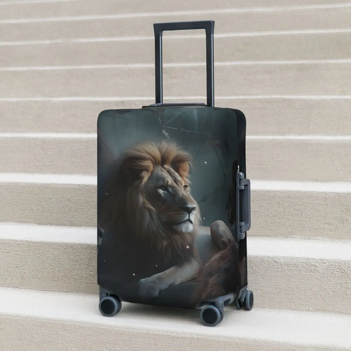 

Чехол для чемодана с изображением Льва мистические Realms защита для путешествий и путешествий