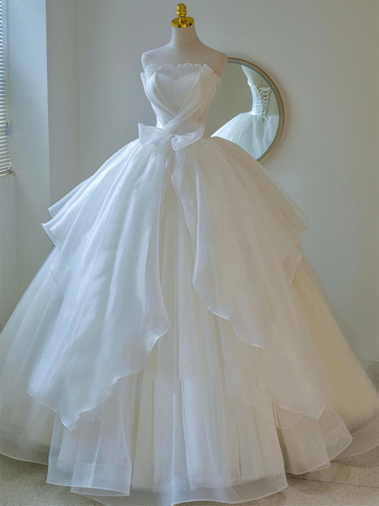 Y&m Novias Classic Design Strapless Wedding Dress Pluse Size Sweet Lace ivory Princess Bridal Gown Robe De Mariee Vestido Novia
Y&m Novias Classic Design Strapless Wedding Dress Pluse Size Sweet Lace ivory Princess Bridal Gown Robe De Mariee Vestido Novia