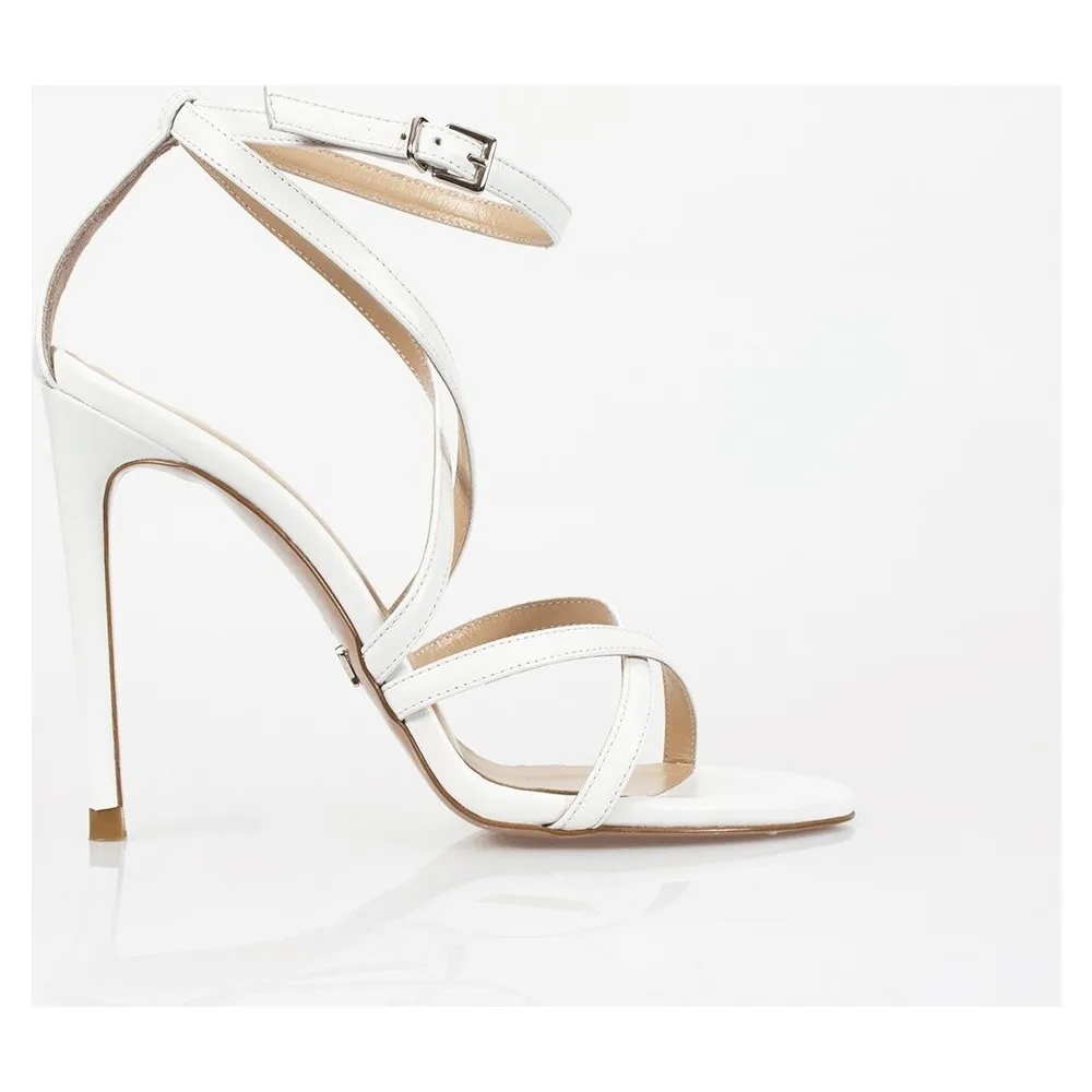 Dorlie Michelle White Leather Thin Heels Shoes 
Dorlie Michelle White Leather Thin Heels Shoes