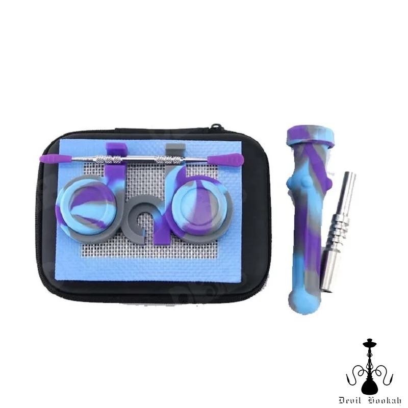 DEVIL HOOKAH Premium Silicone Luminous Smoke Pipe Kit with Silicone Pad 5ML Can Bowl Titanium Nail 120mm Dabber Dry Herb Tool
DEVIL HOOKAH Premium Silicone Luminous Smoke Pipe Kit with Silicone Pad 5ML Can Bowl Titanium Nail 120mm Dabber Dry Herb Tool
