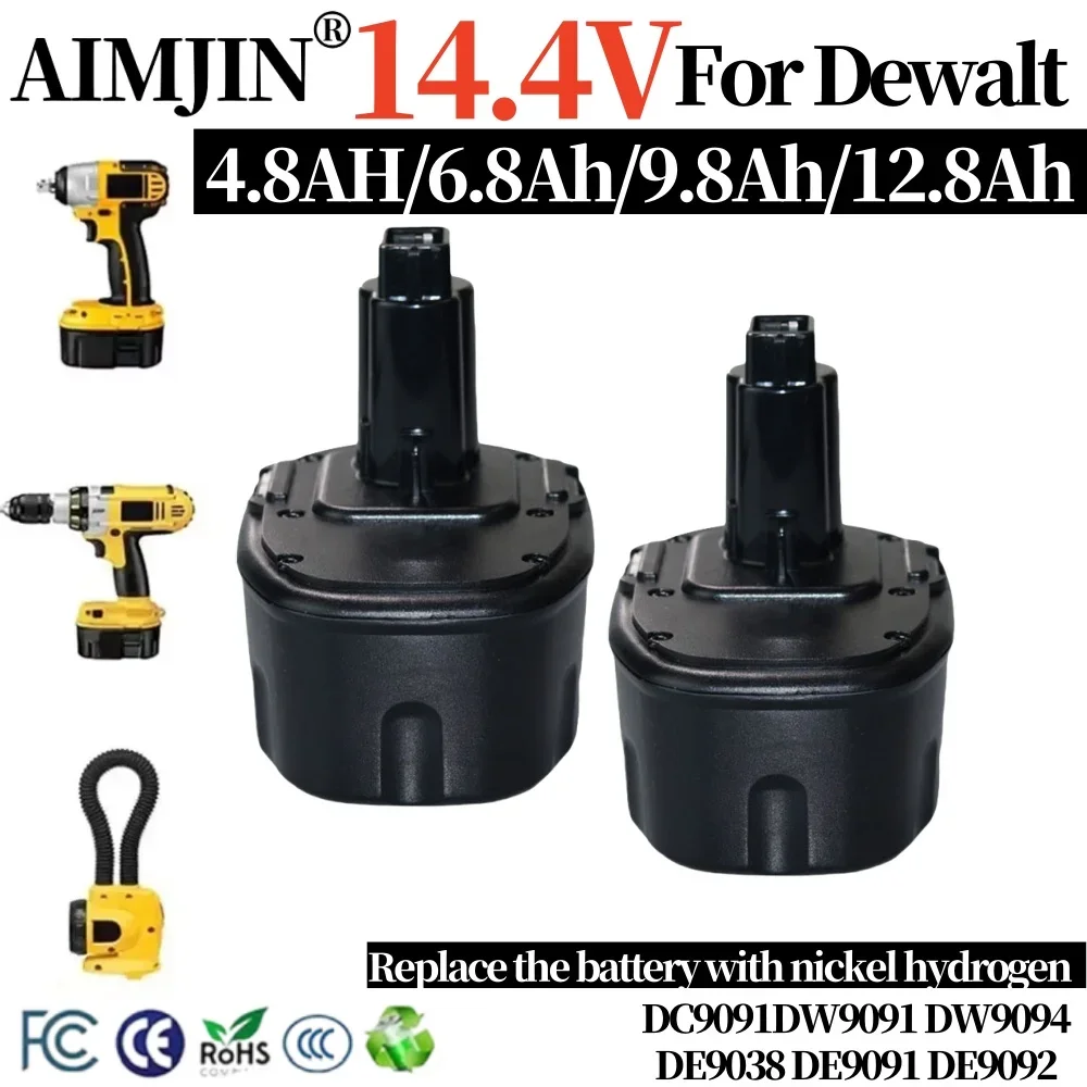 Аккумуляторная батарея для Dewalt 4 8-12 Ач 14 В XRP DC9091 DC9094 DW9091 DE9091 DE9092 вольт