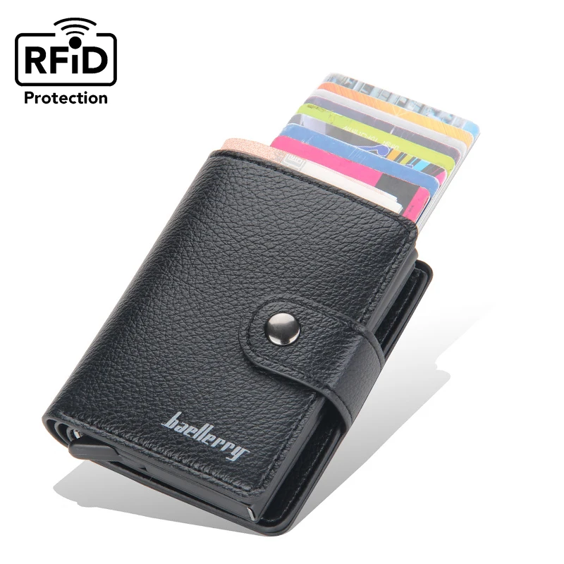 Men Wallet Business Card Holder Lychee Leather Anti Theft Pop Up Wallet Rfid Blocking Aluminum Card Case Male Credit Card Holder
Men Wallet Business Card Holder Lychee Leather Anti Theft Pop Up Wallet Rfid Blocking Aluminum Card Case Male Credit Card Holder