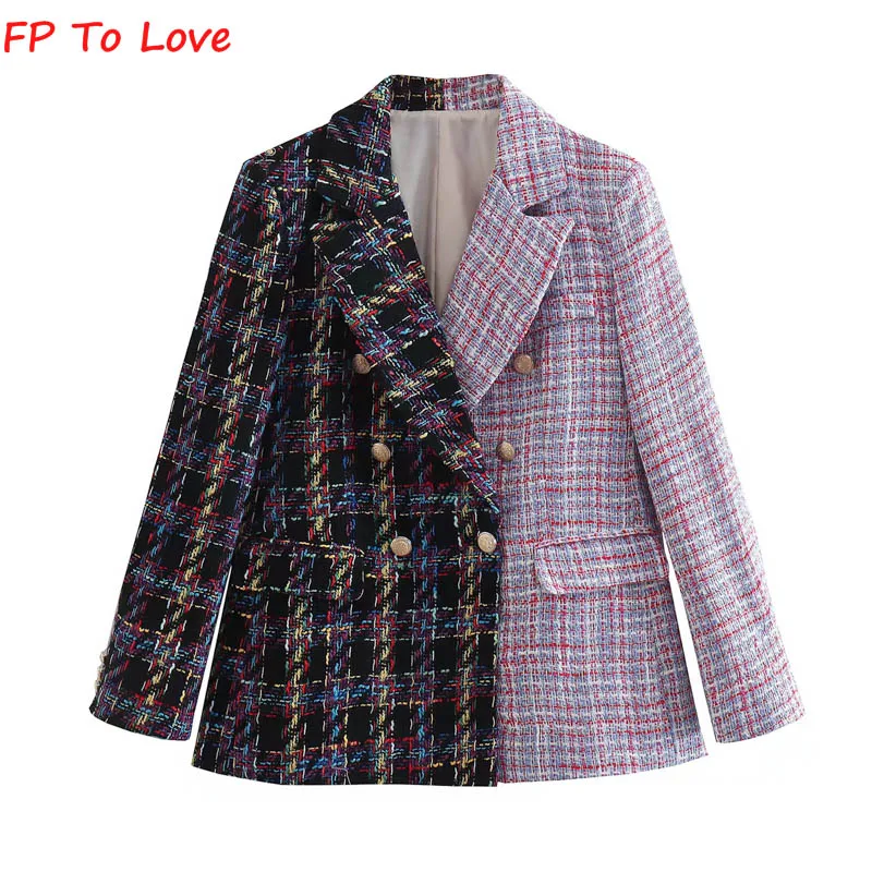French Style 2022 Vintage Women's Colorblock Textured Double Breasted Blazer Lapel Office Long Sleeve Chic Button Up Top
French Style 2022 Vintage Women's Colorblock Textured Double Breasted Blazer Lapel Office Long Sleeve Chic Button Up Top
