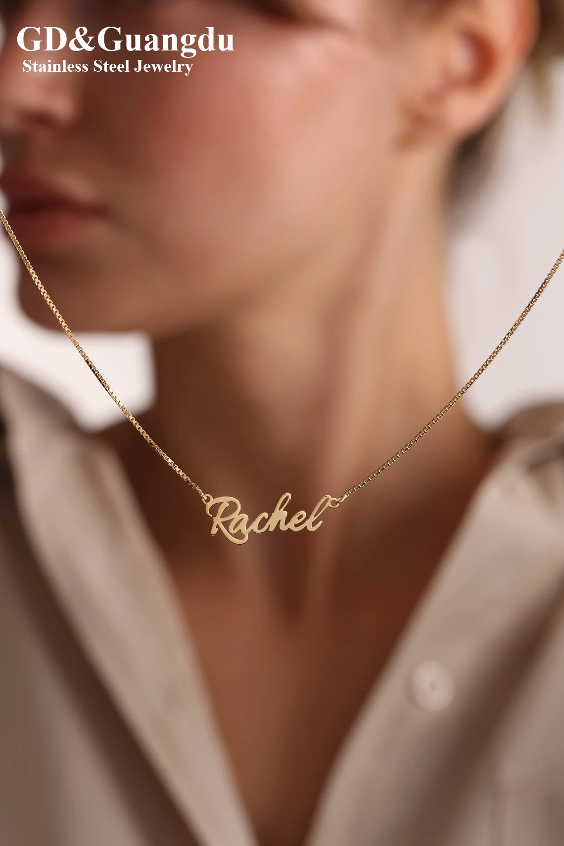 GD Customized Fashion Stainless Steel Name Necklace Personalized Letter Gold Color Choker Necklace Pendant Nameplate Gift
GD Customized Fashion Stainless Steel Name Necklace Personalized Letter Gold Color Choker Necklace Pendant Nameplate Gift