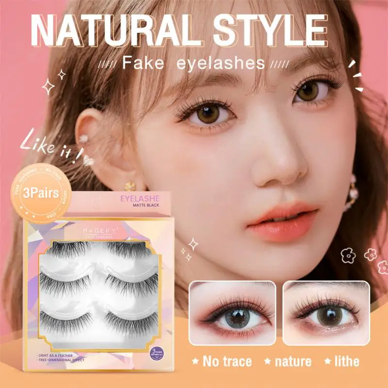 3 Pairs False Eyelashes Women Natural Makeup False Eyelash Long Thick 3D Eye Lash Extension Waterproof Repeatable False Lashes
3 Pairs False Eyelashes Women Natural Makeup False Eyelash Long Thick 3D Eye Lash Extension Waterproof Repeatable False Lashes