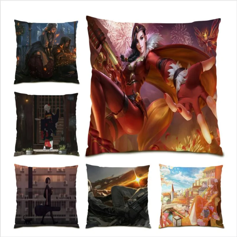 Anime Pillow Cover Living Room Decoration Cartoon Polyester Linen Cushion Cover 45x45 Cute Girl Home Decor Gift Bed Square E0934
Anime Pillow Cover Living Room Decoration Cartoon Polyester Linen Cushion Cover 45x45 Cute Girl Home Decor Gift Bed Square E0934