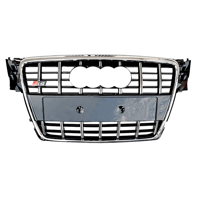 

Auto front bumper grille for Audi A4 B8 Chrome silver black grill for S4 B8 style 2008 2010 2012