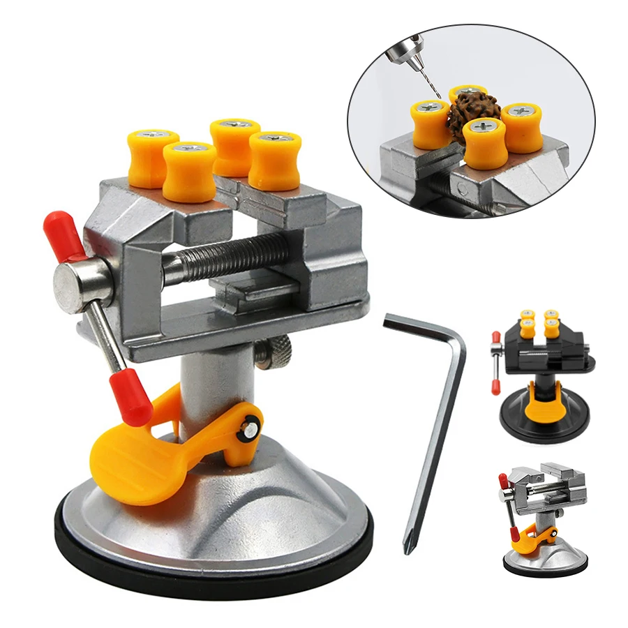 360° Rotation Vise Suction Cup Table Screw Repair Tool vice clamp woodworking Table Vise Bench Clamp Electric Drill Accessories
360° Rotation Vise Suction Cup Table Screw Repair Tool vice clamp woodworking Table Vise Bench Clamp Electric Drill Accessories