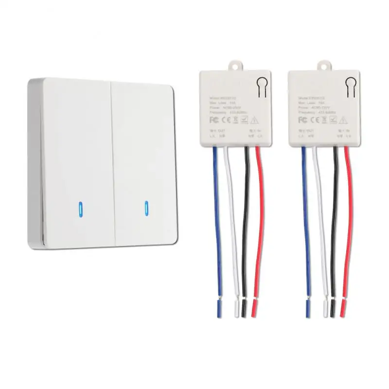 1/2/3 Gang Wireless Wall Switch RF 433Mhz Interruptor Light Switch Remote Control 90V-250V Receiver LED Light Lamp Fan Switch
1/2/3 Gang Wireless Wall Switch RF 433Mhz Interruptor Light Switch Remote Control 90V-250V Receiver LED Light Lamp Fan Switch