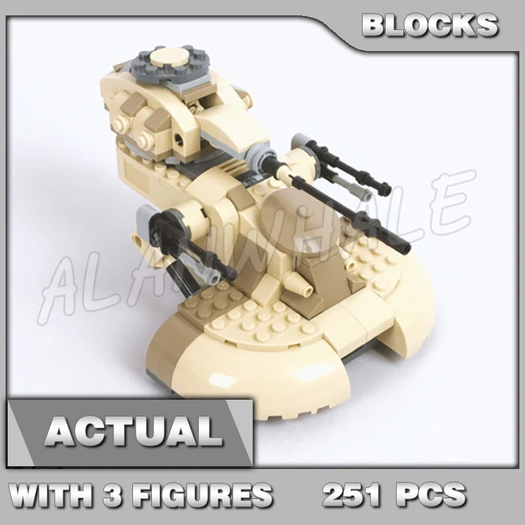 251pcs Star Armored AAT Tank Dual Shooters Battle Droid Gungan Staff Shield 10371 Building Blocks Toys Compatible With Model
251pcs Star Armored AAT Tank Dual Shooters Battle Droid Gungan Staff Shield 10371 Building Blocks Toys Compatible With Model