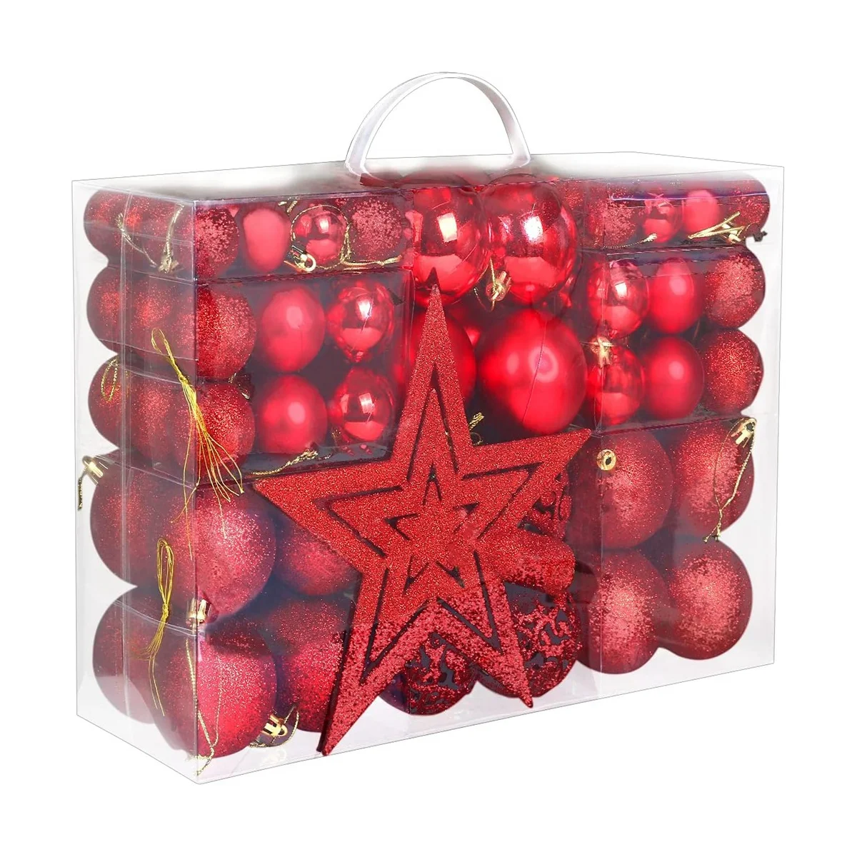 101Pcs Red Christmas Ball Ornaments for , Shatterproof Balls Decorative Baubles Hanging
101Pcs Red Christmas Ball Ornaments for , Shatterproof Balls Decorative Baubles Hanging