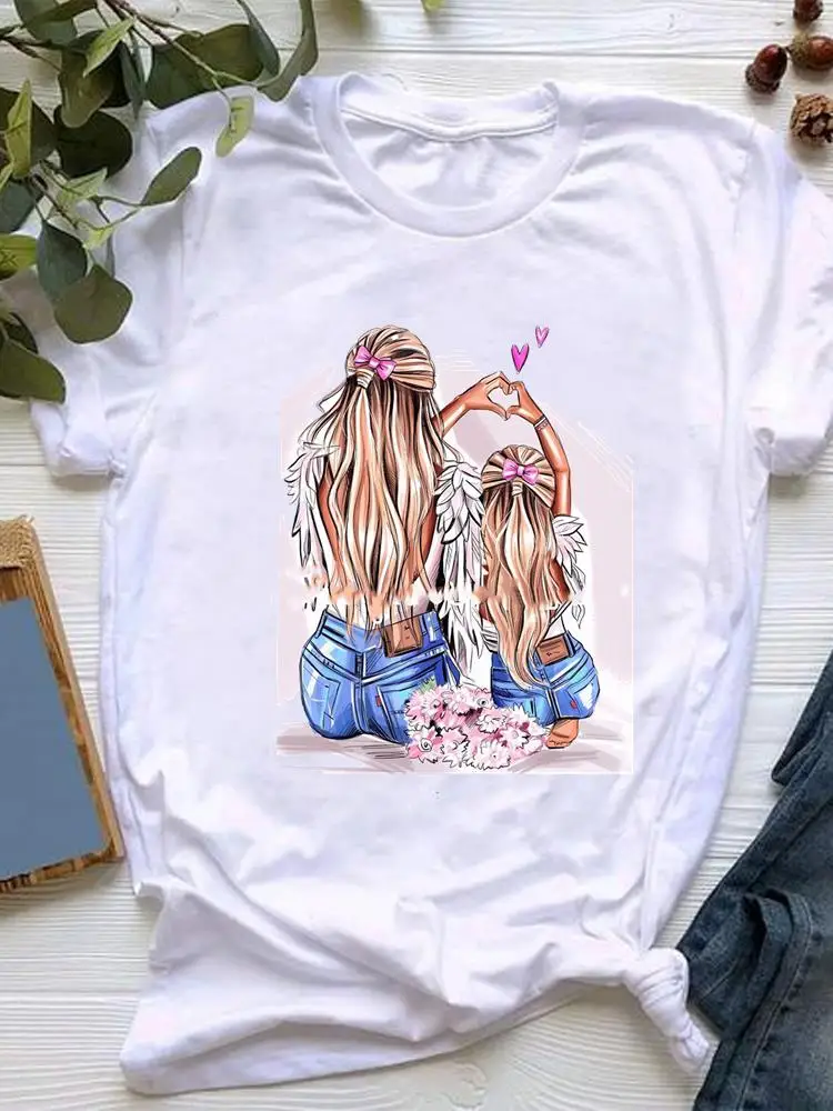 Print T Shirt Women Clothing Fashion Short Sleeve Clothes Sweet Love Mom Daughter Mama Graphic T-shirt Summer Basic Tee Top
Print T Shirt Women Clothing Fashion Short Sleeve Clothes Sweet Love Mom Daughter Mama Graphic T-shirt Summer Basic Tee Top